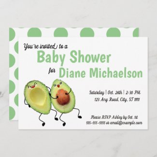 Avocado Couple Baby Shower Invitation