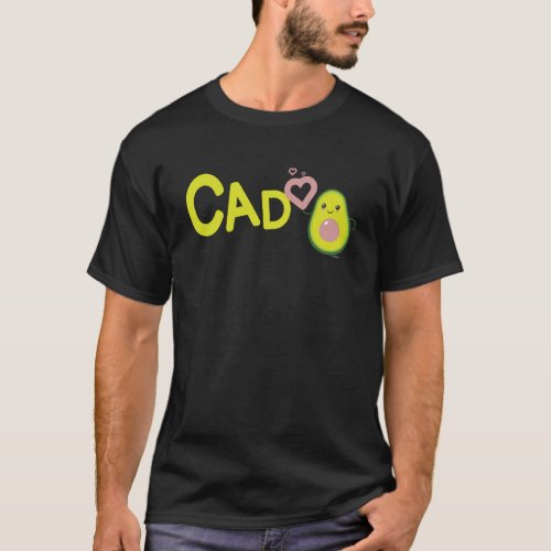 Avocado Couple Cado Vegan Heart T_Shirt