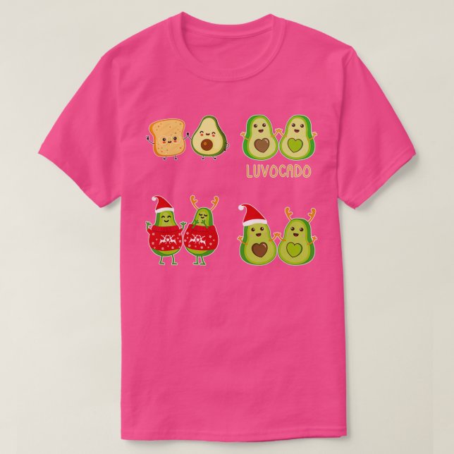 Avocado Couples Cute Classic TShirt (Design Front)