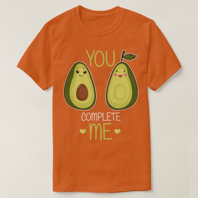 Avocado Couples Valentines Day T-Shirt (Design Front)