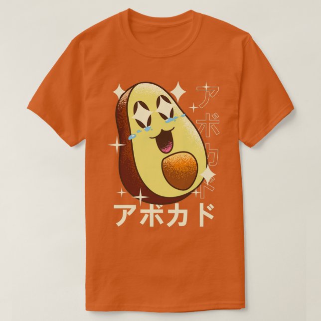 Avocado Crazy Kawaii T-Shirt (Design Front)