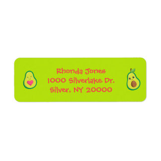 Avocado Cuddles Pink and Green Label