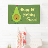 Avocado Cute 1st Birthday Party Banner Decor | Zazzle