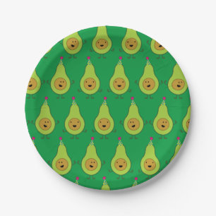Avocado Cute 1st Birthday Plates