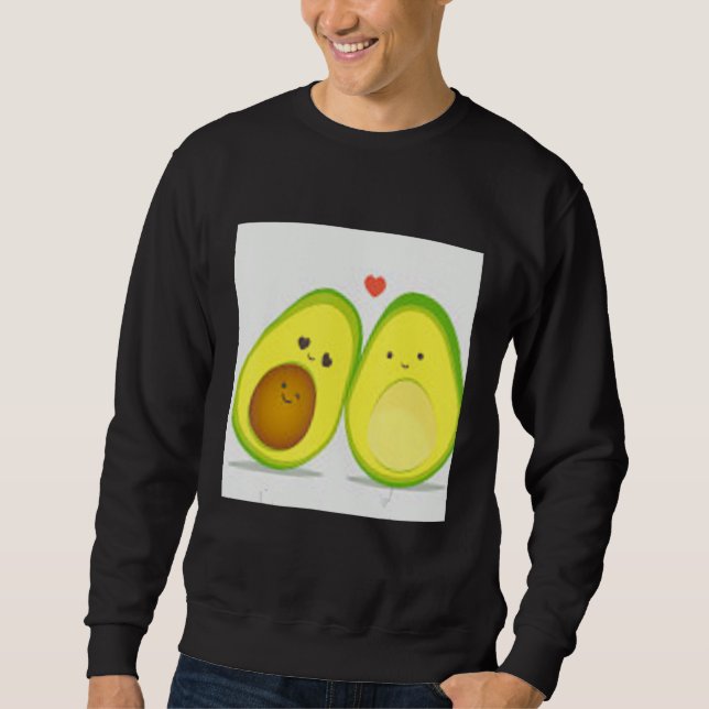 avocado cute pattern  ilustration sweatshirt (Front)