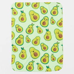 Avocado Cuties Green Baby Blanket