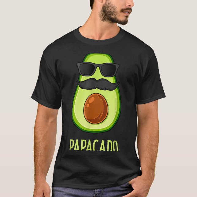 Avocado Dad Papacado Funny Daddy Father Avocado  T-Shirt (Front)