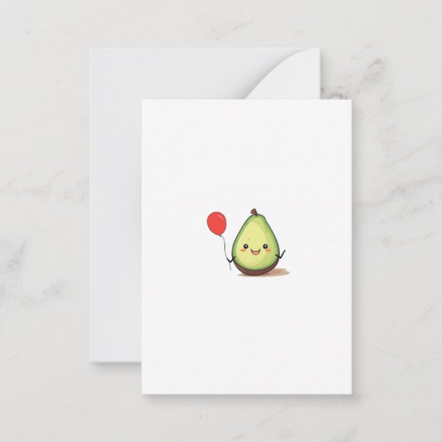 Avocado design, avocado theme note card (Front)