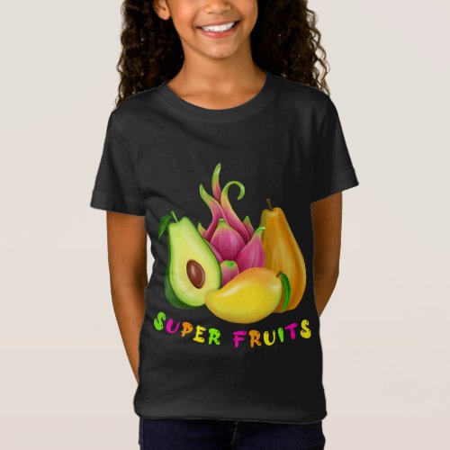 Avocado _ Dragon _ Fruit _ Mango _ Papaya Foodie T_Shirt