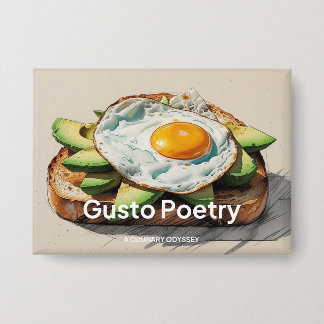 Avocado & Egg Toast Gusto Poetry Button