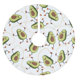 Avocado Fitness: Cute Vintage Pattern Brushed Polyester Tree Skirt