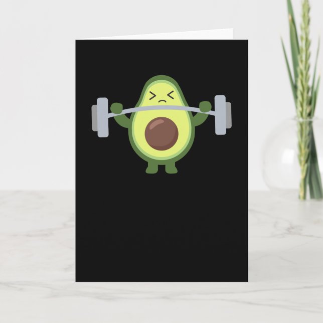Avocado Fitness Huntel Funny Avocados Card (Front)