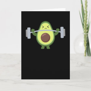 Avocado Fitness Huntel Funny Card