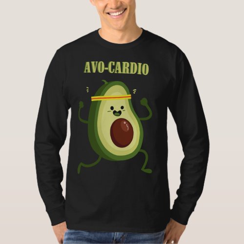 Avocado Fitness Sports Cardio Nutrition Avo _ Card T_Shirt