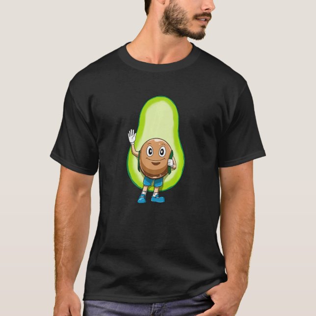 Avocado for Vegans and Hikers Premium T-Shirt (Front)