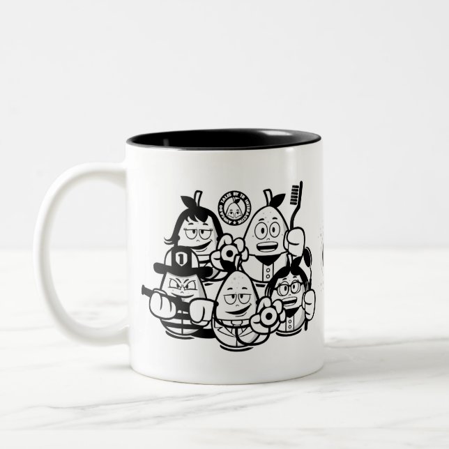 Avocado friends Two-Tone coffee mug
