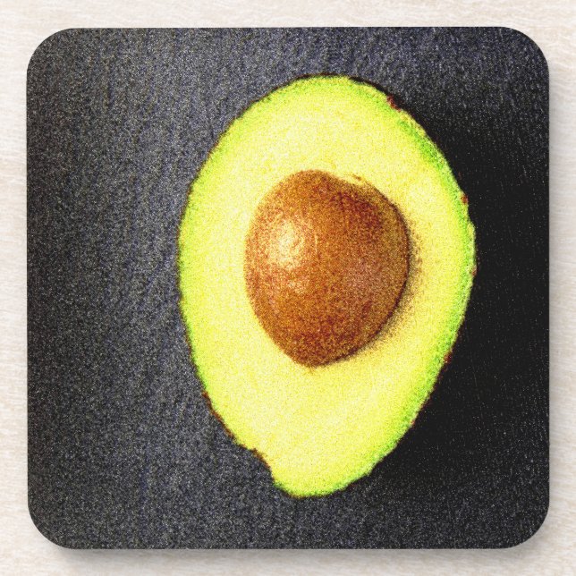 "Avocado Fruit" Cute Photo. Buy Now Beverage Coaster (Front)