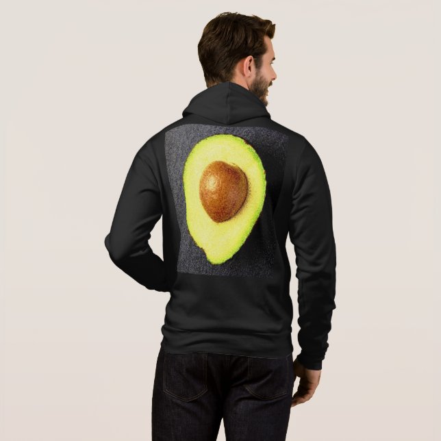 "Avocado Fruit" Cute Photo. Buy Now Hoodie (Back Full)