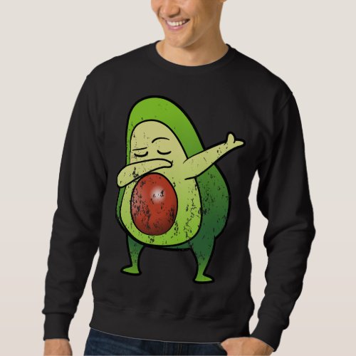 Avocado Fruit Dabbing Dab Dancing Vintage Retro Di Sweatshirt