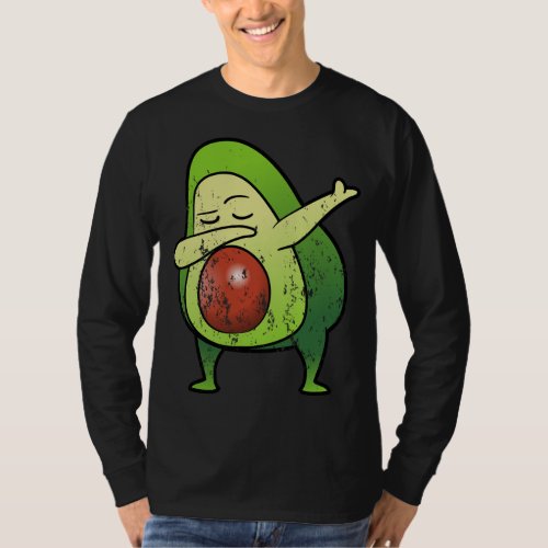 Avocado Fruit Dabbing Dab Dancing Vintage Retro Di T_Shirt