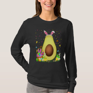 Avocado Fruit Easter Egg Hunt Bunny Avocado Easter T-Shirt