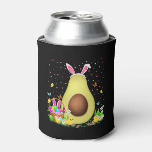 Avocado Fruit Egg Hunt Bunny Easter Day Can Cooler