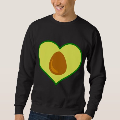 Avocado Fruit Lover Heart Shaped Avocado Pear Funn Sweatshirt