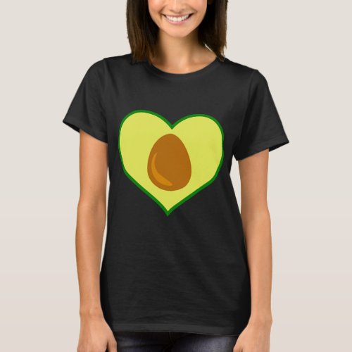 Avocado Fruit Lover Heart Shaped Avocado Pear Funn T_Shirt