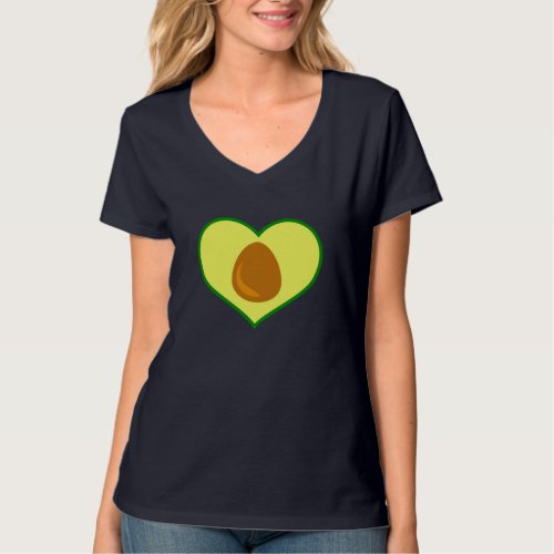 Avocado Fruit Lover Heart Shaped Avocado Pear Funn T_Shirt