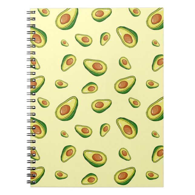 Avocado Fruit Pattern  Notebook (Front)