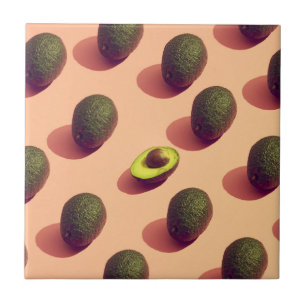 Avocado Fruit Potrait Ceramic Tile