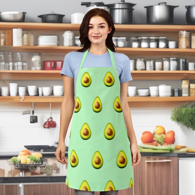 Avocado Fruit Seamless Pattern on Apron (Avocado fruit seamless pattern on apron.)