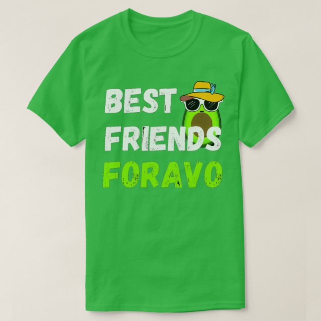 avocado fruit with text avocado fruit with cap avo T-Shirt (Design Front)