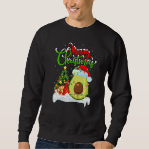 Avocado Fruit  Xmas Decorations Santa Avocado Chri Sweatshirt