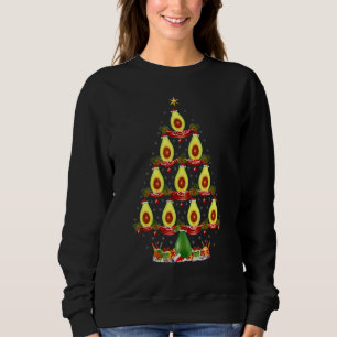 Avocado Fruit   Xmas Holiday Avocado Christmas Tre Sweatshirt