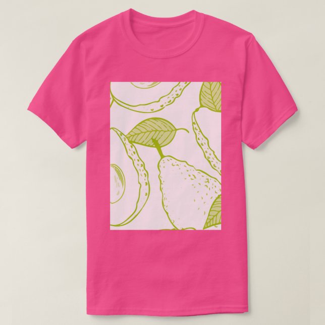 Avocado Fruits Juicy Fruit Colorful T-Shirt (Design Front)