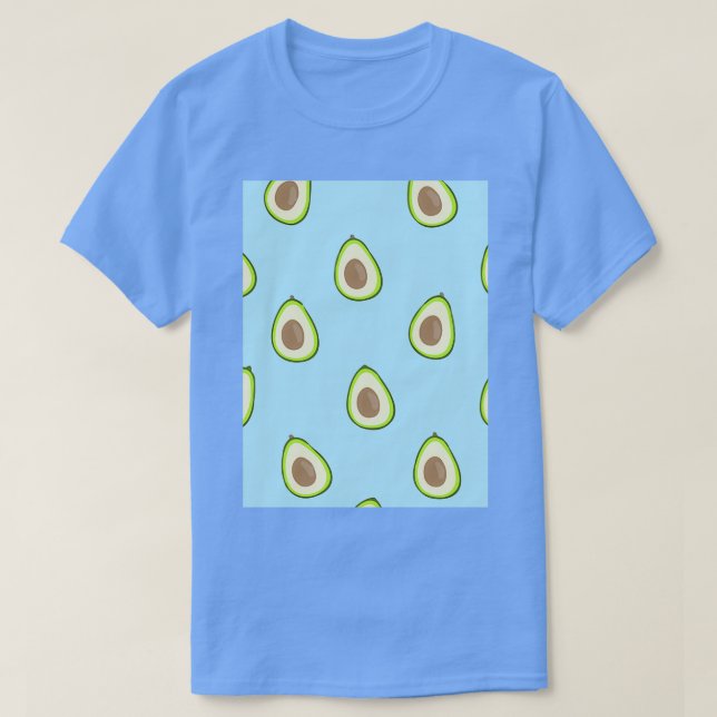 Avocado Fruits Juicy Fruit Contour T-Shirt (Design Front)