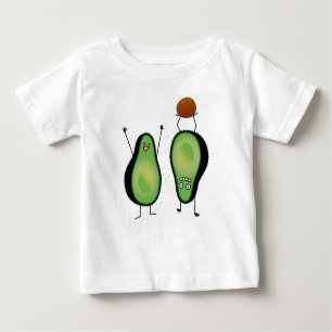 Avocado funny cheering handstand green pit baby T-Shirt