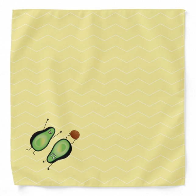 Avocado funny cheering handstand green pit bandana (Front)