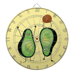 Avocado funny cheering handstand green pit dartboard