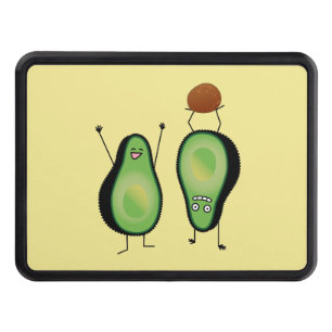 Avocado funny cheering handstand green pit hitch cover