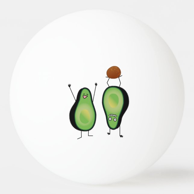 Avocado funny cheering handstand green pit ping pong ball (Front)