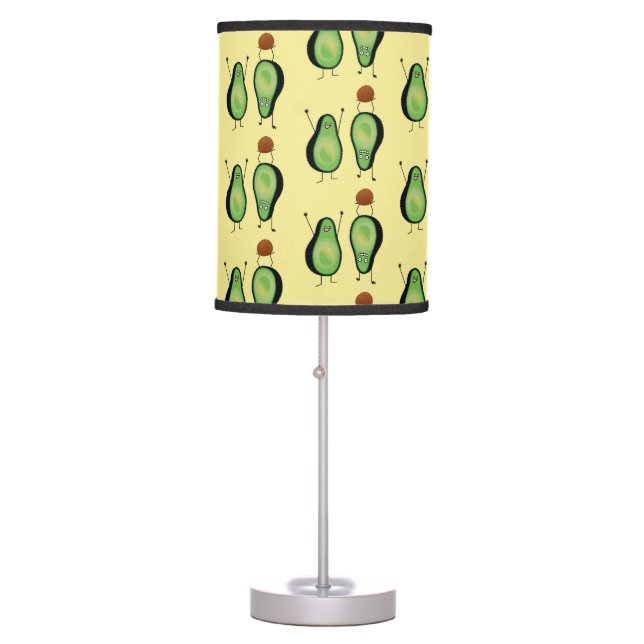 Avocado funny cheering handstand green pit table lamp (Front)