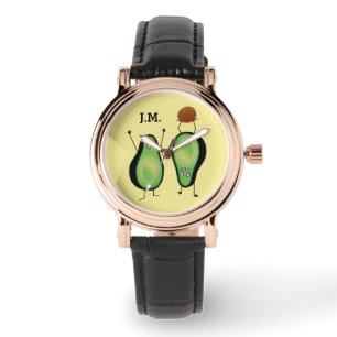 Avocado funny cheering handstand green pit watch