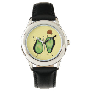Avocado funny cheering handstand green pit watch