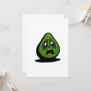 Avocado funny face invitation