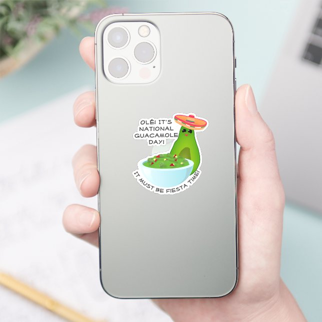 Avocado Girl and Guacamole  Sticker (Phone)