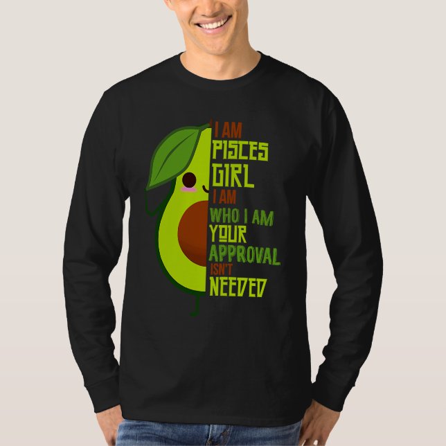 Avocado Girl Pisces Born In February or March Quee T-Shirt (Front)