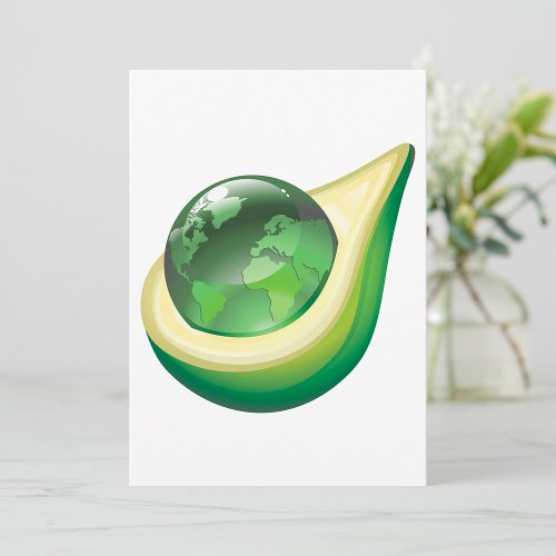 Avocado Globe Invitation