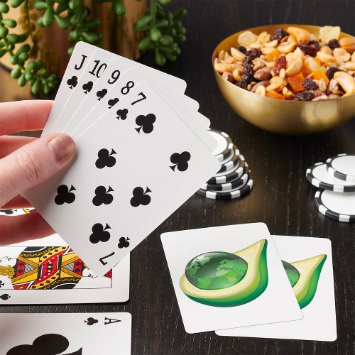 Avocado Globe Playing Cards